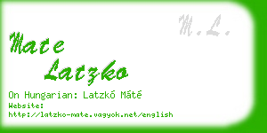 mate latzko business card