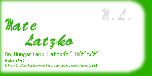 mate latzko business card